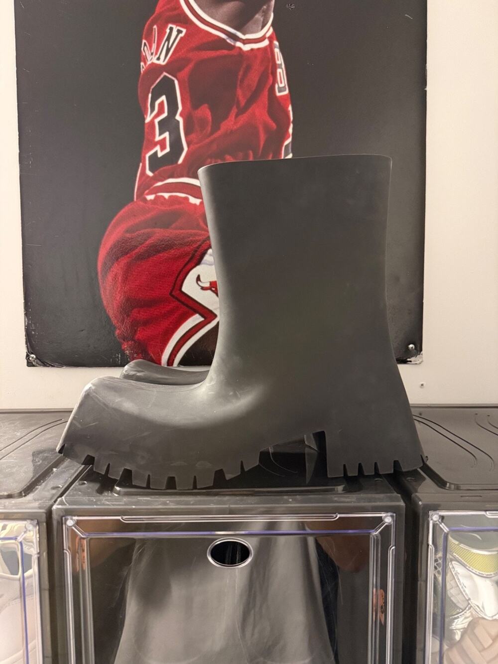 Balenciaga Trooper Rubber Boots Black EU 43 US 10 Chunky Platform w/ Box
